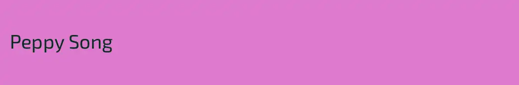 Peppy Song